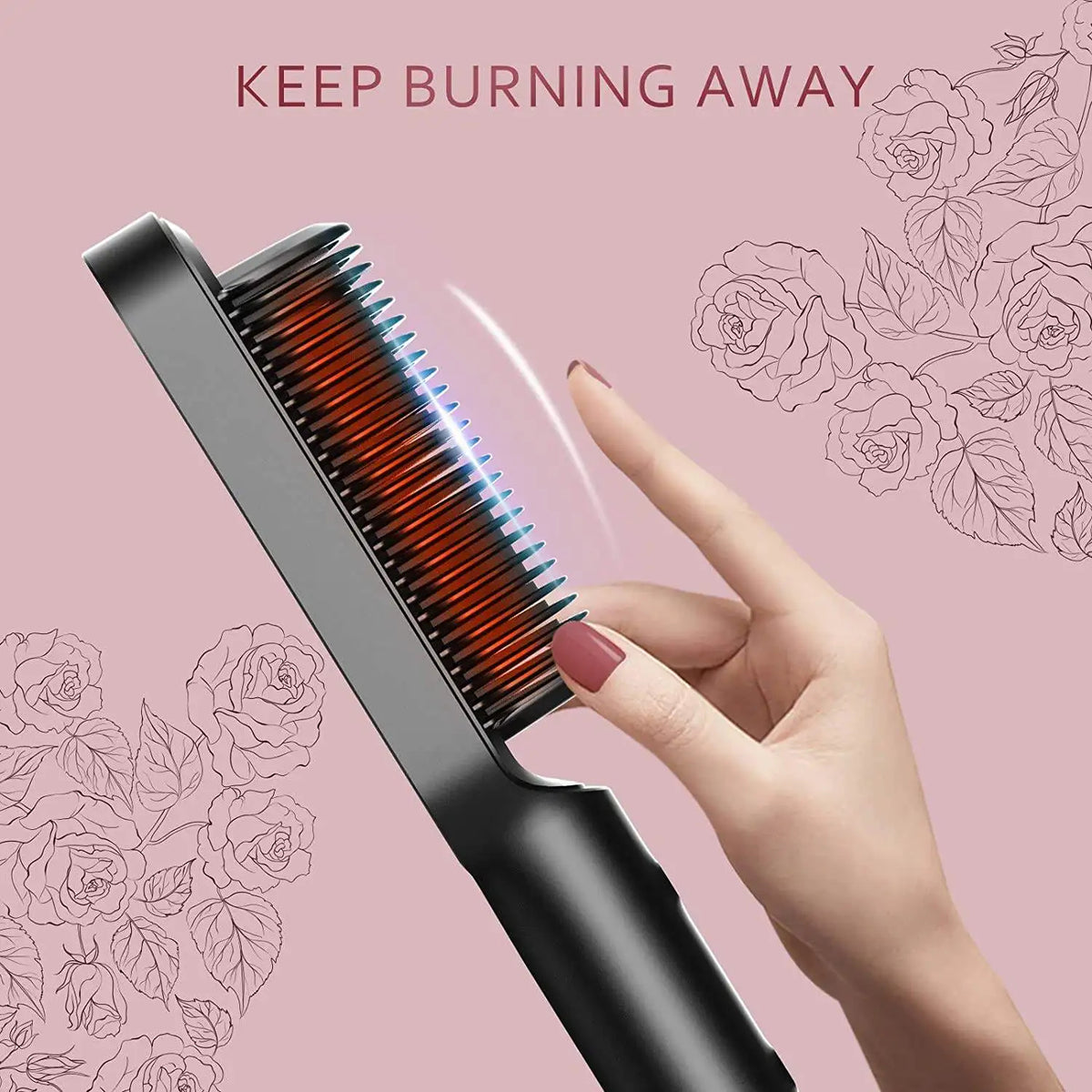 Hot Comb 2 in 1 Electric hair straightener Curler Comb hair straightening brush