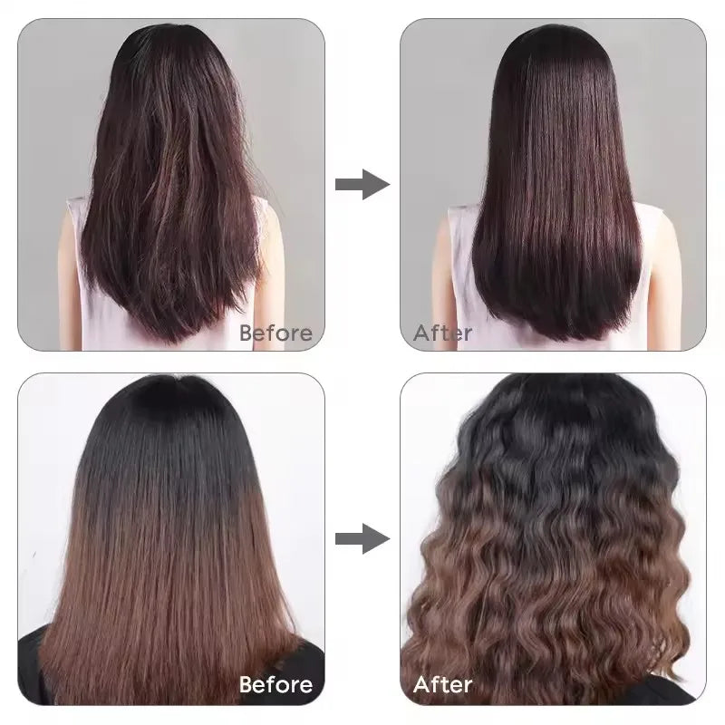 Hot Comb 2 in 1 Electric hair straightener Curler Comb hair straightening brush