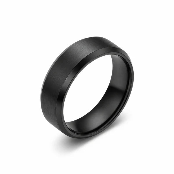 STAINLESS BLACK RING